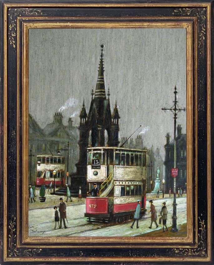 Arthur Delaney - “Trams in Albert Square” | MasterArt